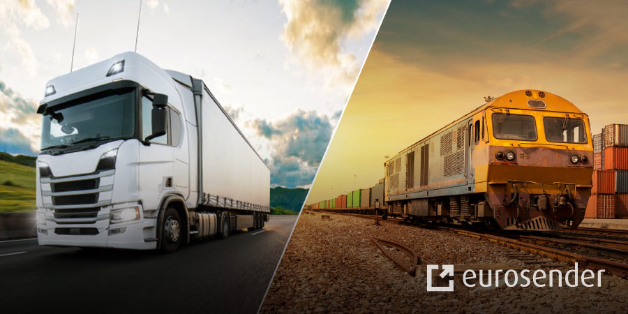 rail shipping vs road shipping